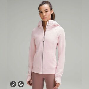 Lululemon Scuba Full-Zip Hoodie, Blush Pink, Size 16